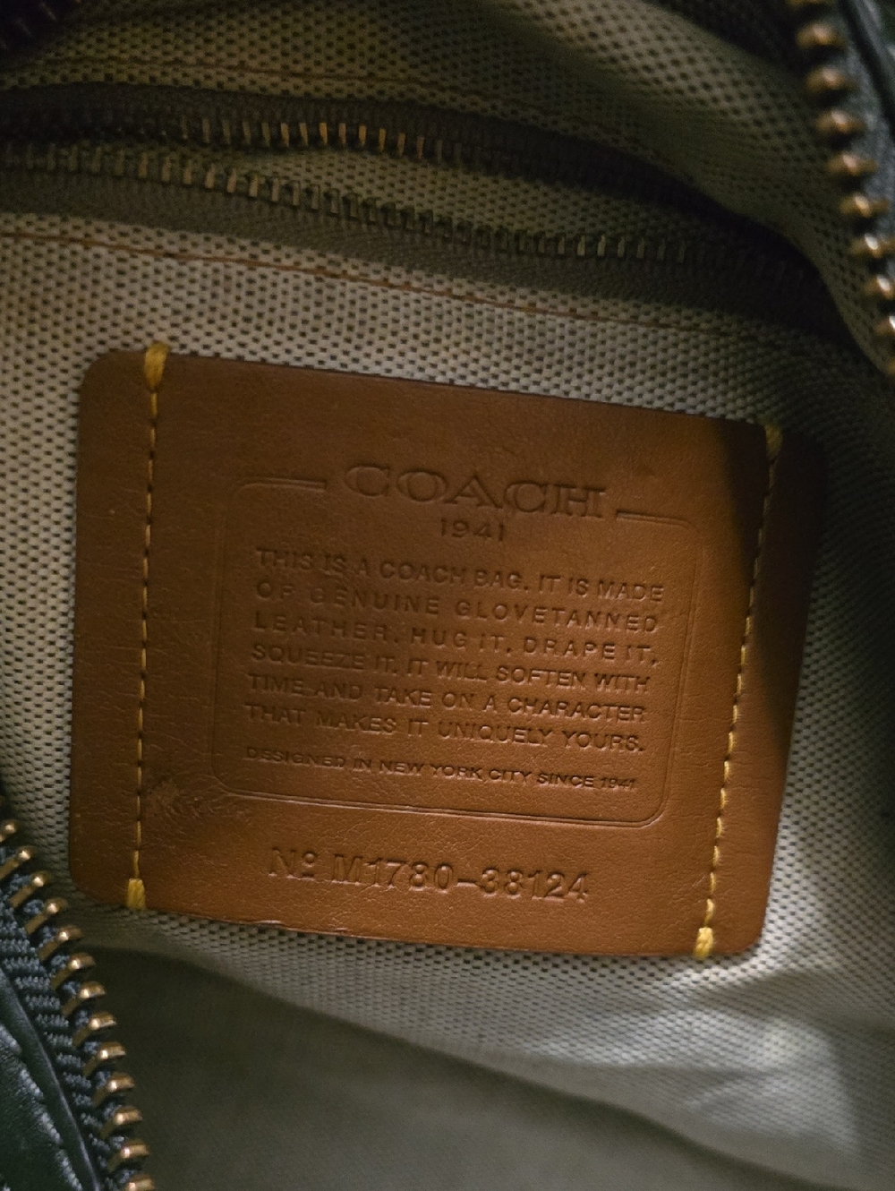 Coach Rogue Pebbled Leather Satchel Dark Green / Black Refurbished - Picture 7 of 8